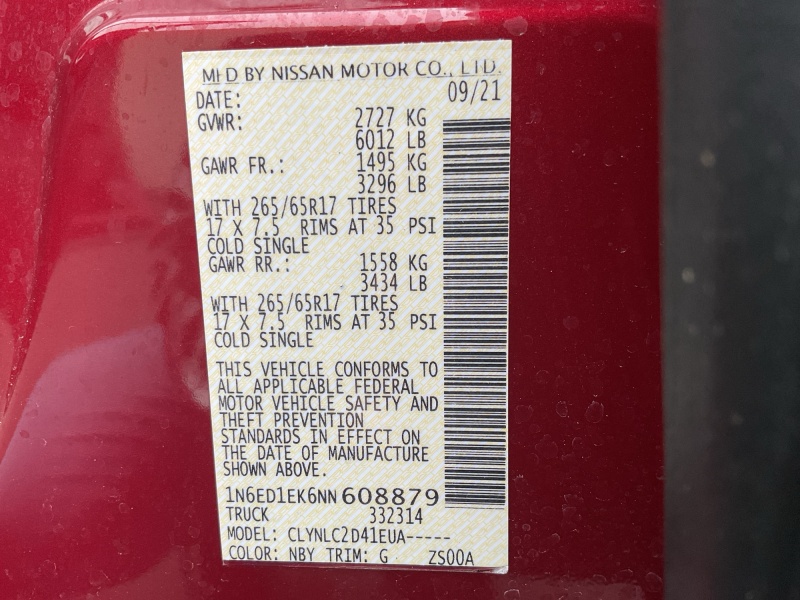 2022 Nissan Frontier