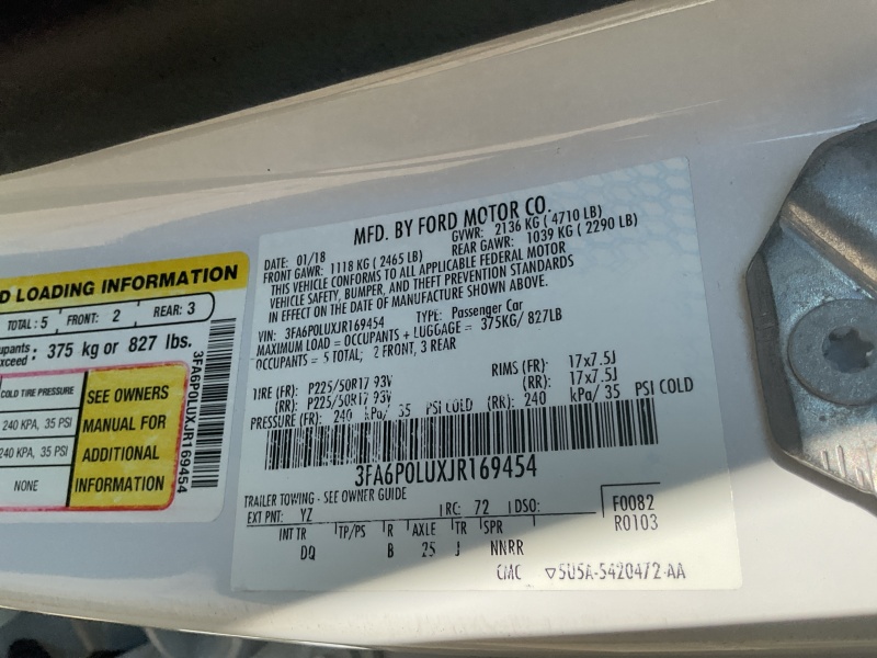 2018 Ford Fusion Hybrid
