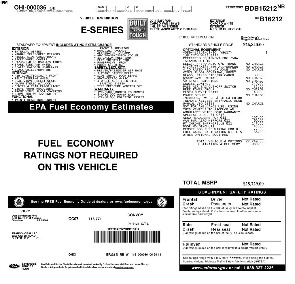 2011 Ford E-250