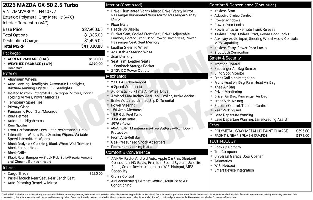 2026 Mazda CX-50