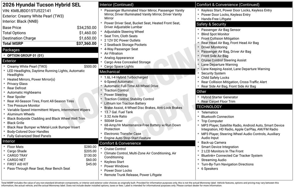 2026 Hyundai Tucson Hybrid