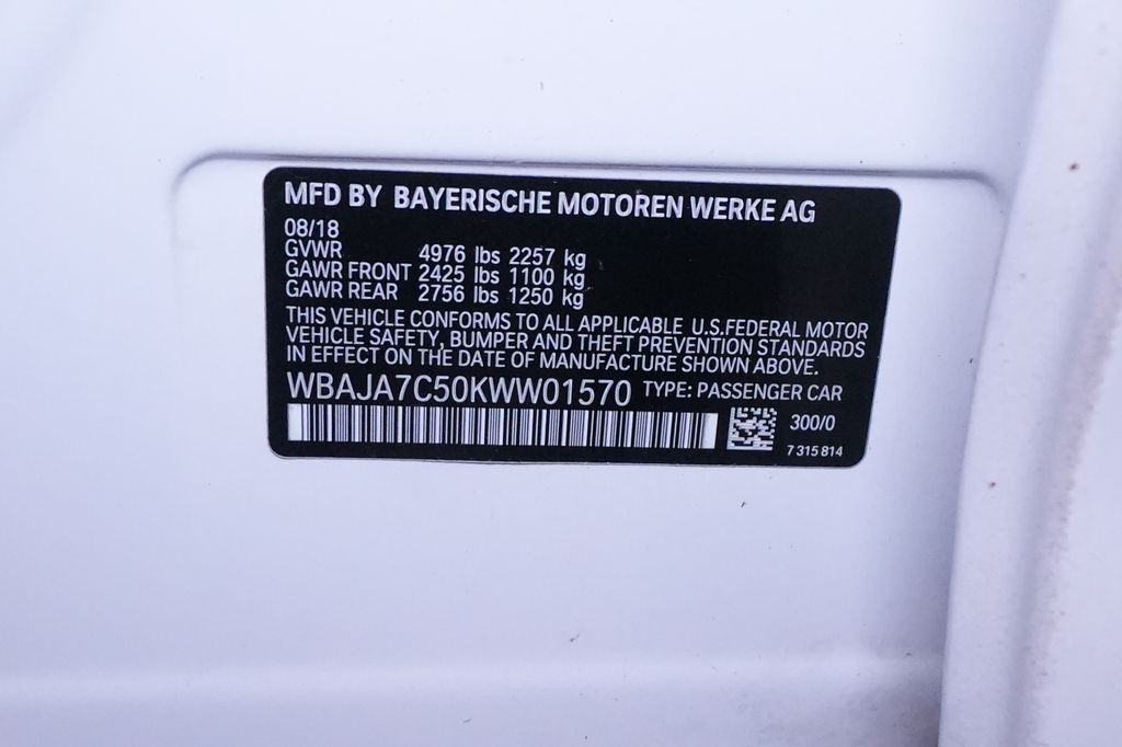 2019 BMW 5 Series