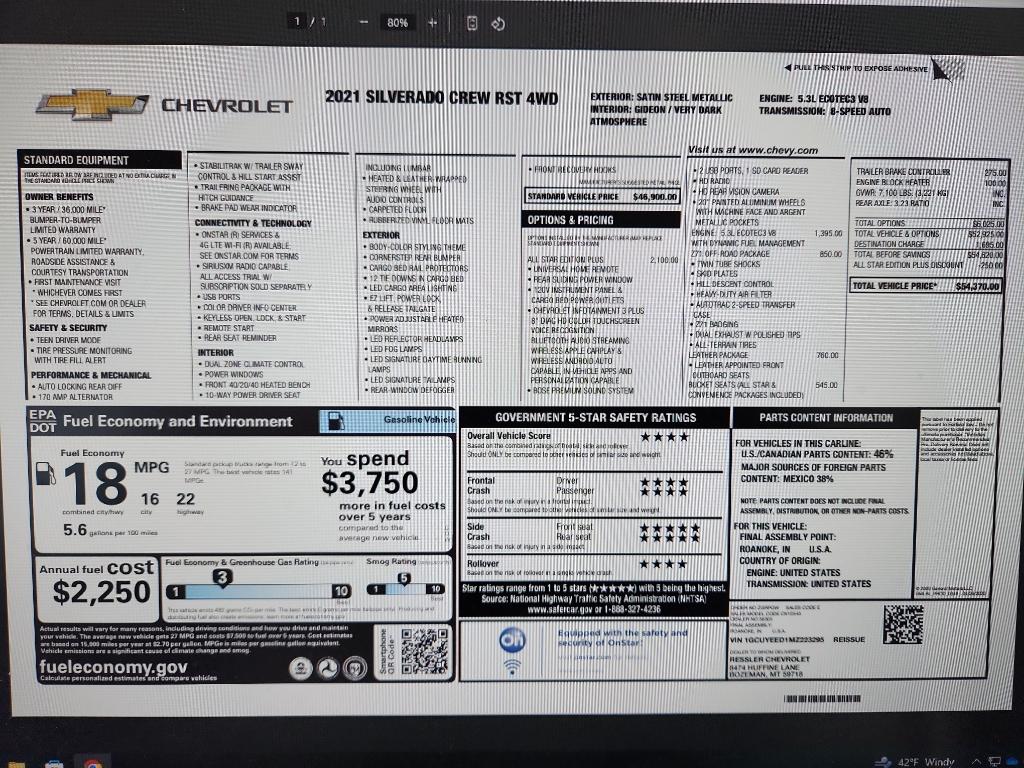 2021 Chevrolet Silverado 1500