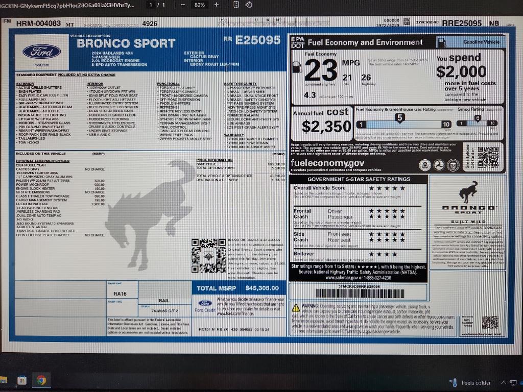 2024 Ford Bronco Sport